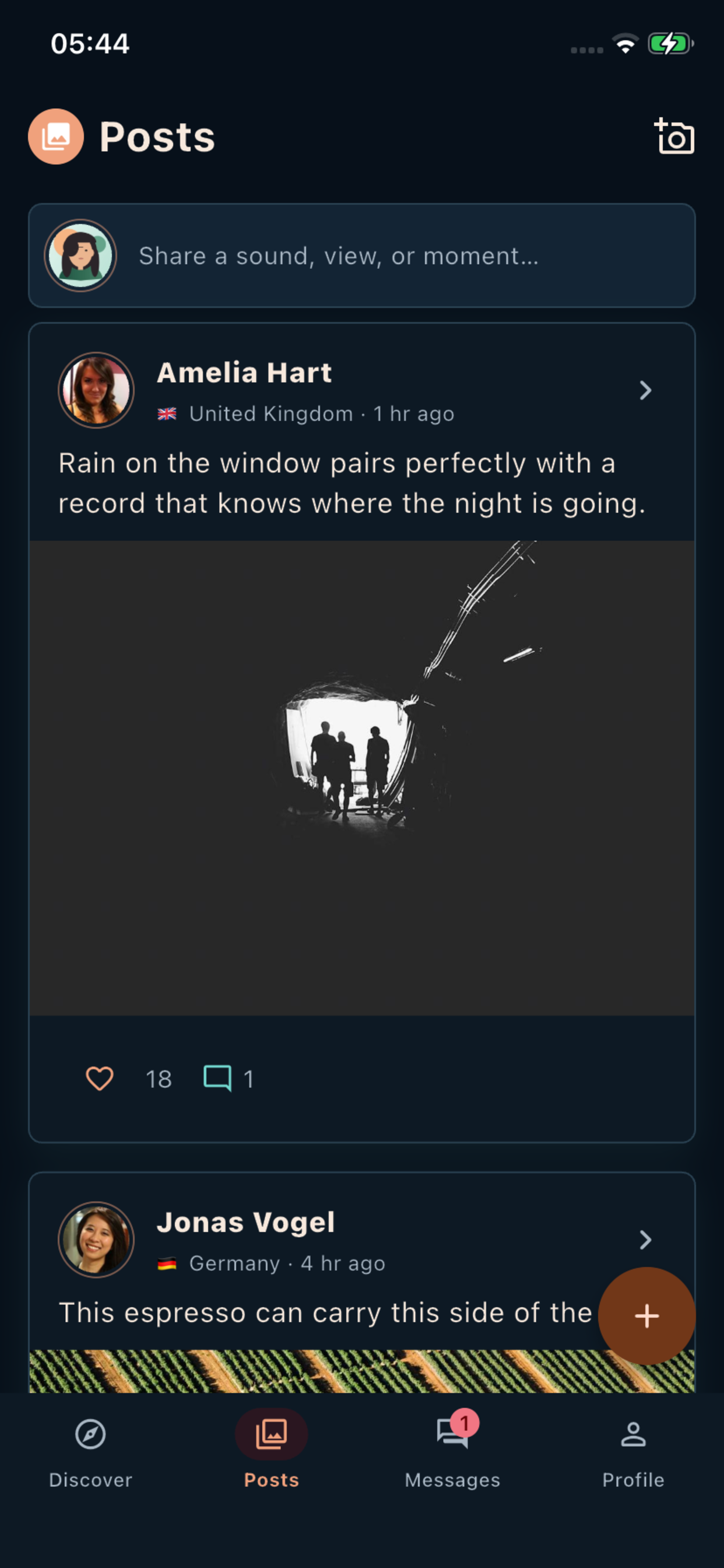 ResoNote posts feed screen