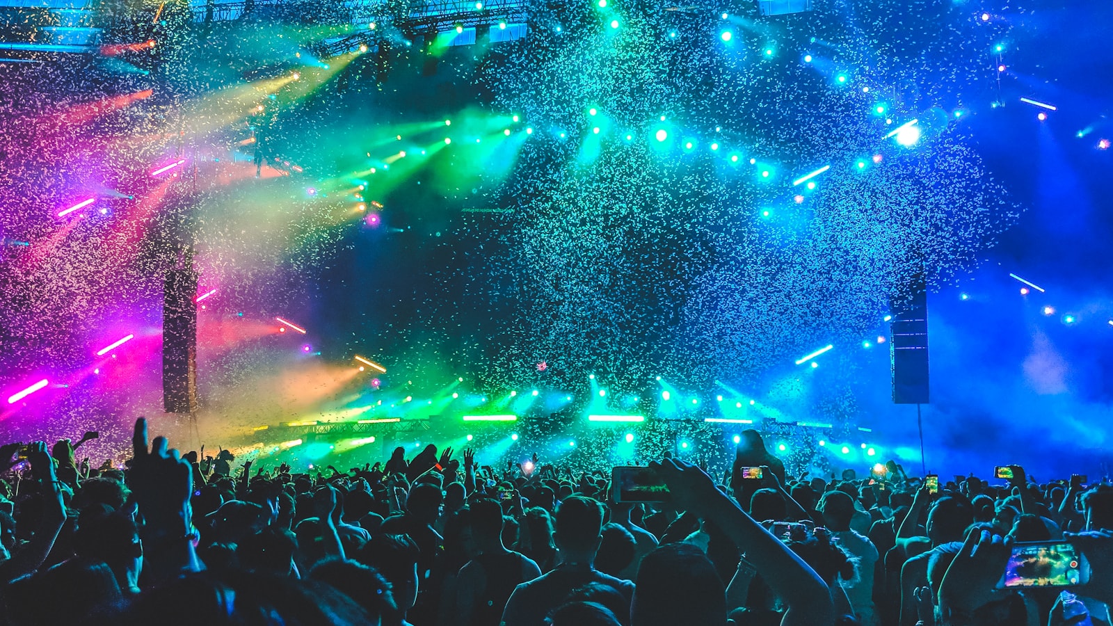 People at a music festival